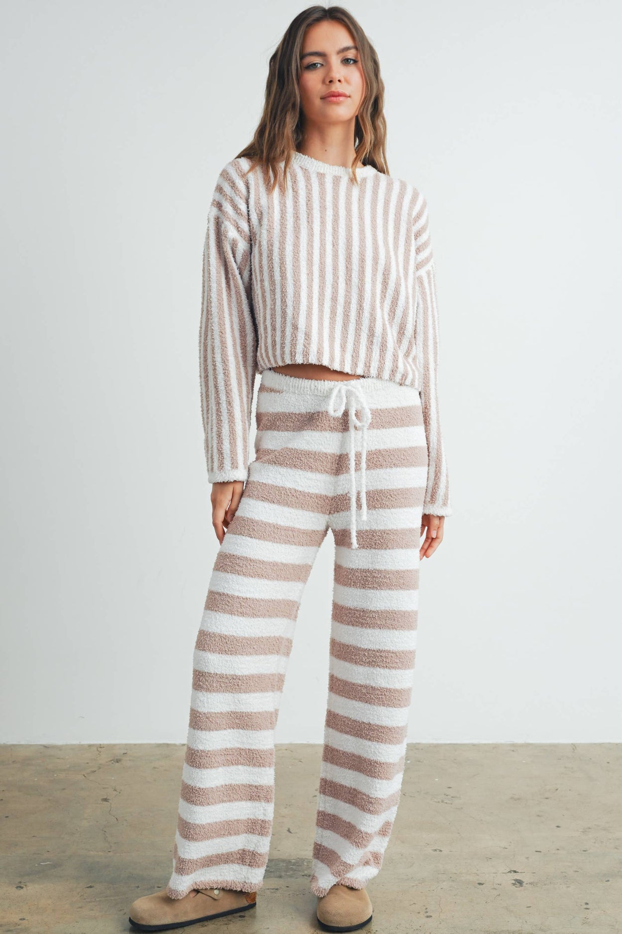 Cozy Striped Round Neck Sweater