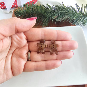 Brown Shimmer Gingerbread Studs