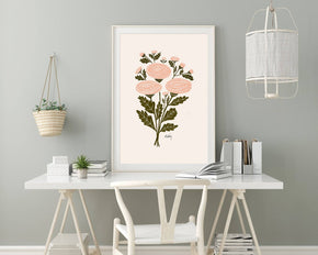 Ranunculus Bouquet - Floral Illustration Print