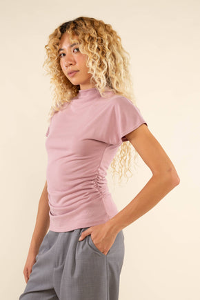 Plus Mauve Ruched Top