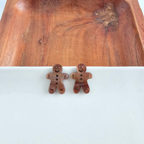 Brown Shimmer Gingerbread Studs