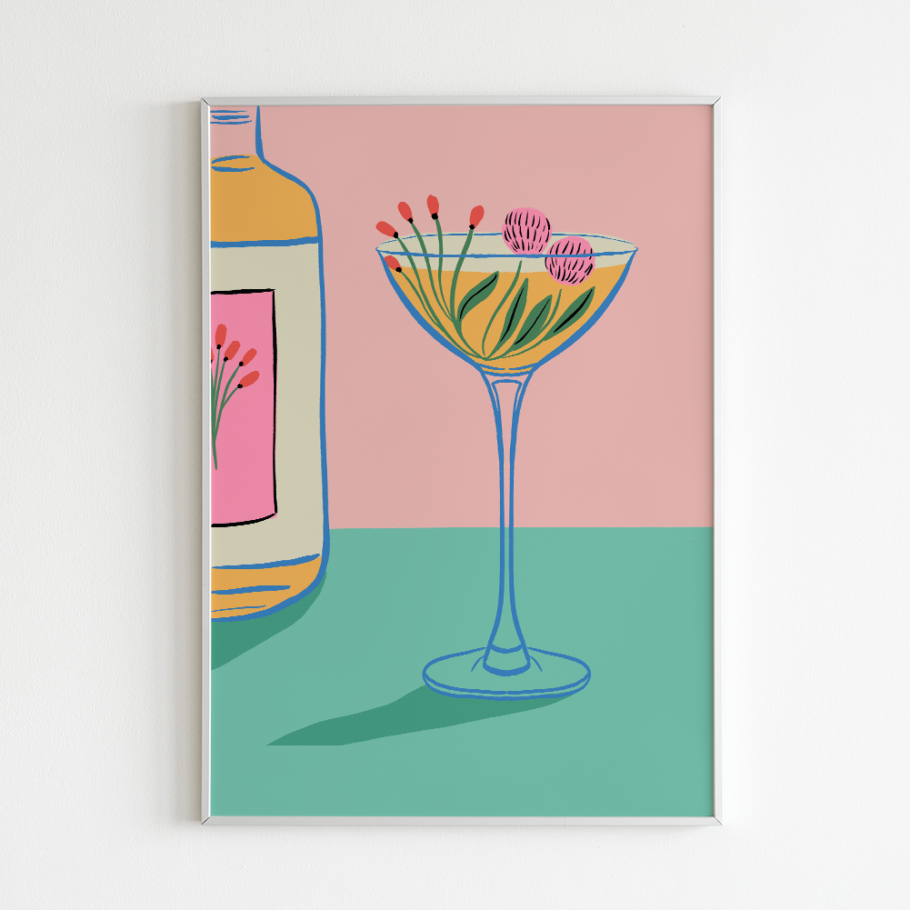 Vintage Cocktail 8" x 10" Art Print