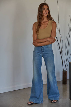 Light Taupe Double Layered Seamless Top