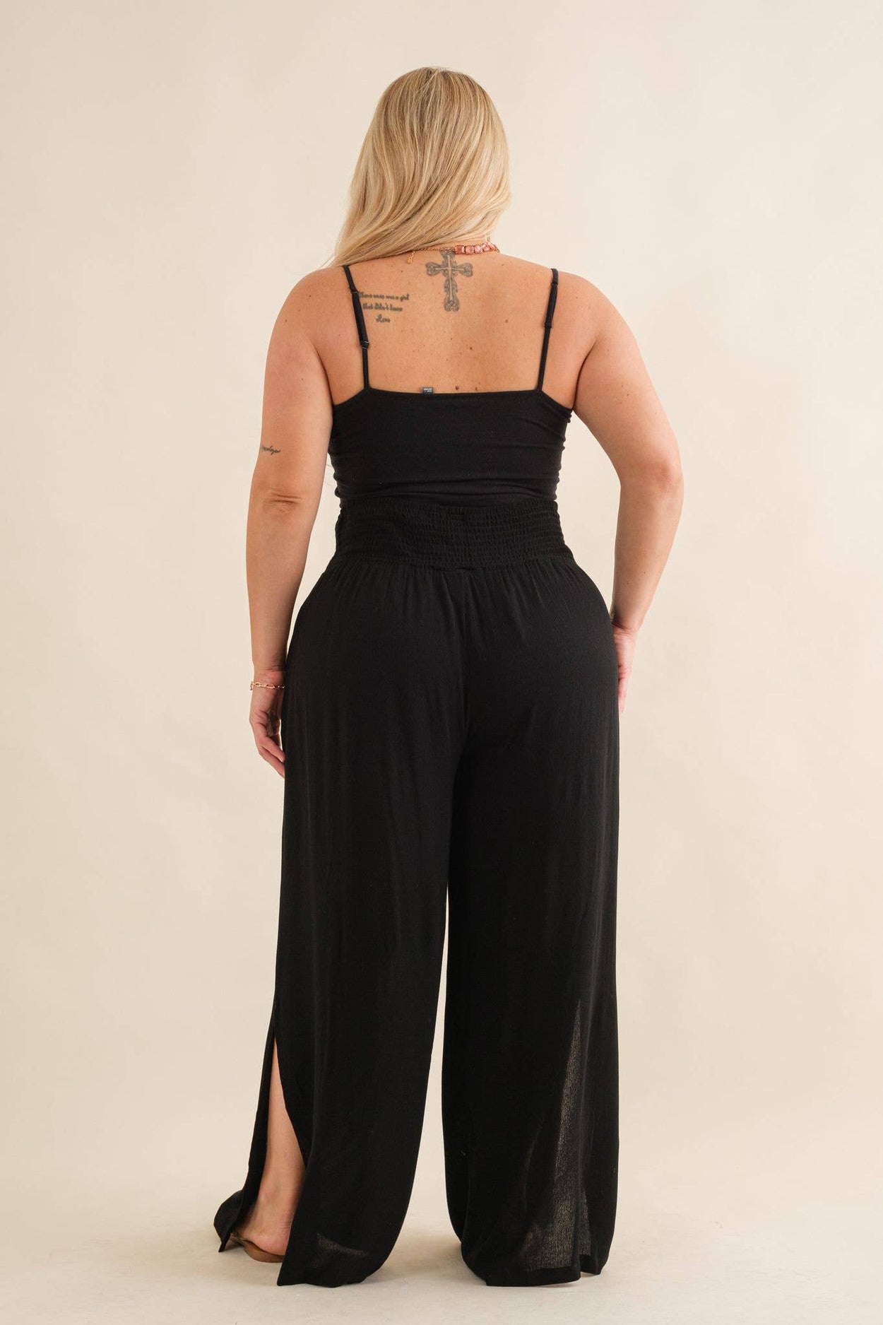 Plus Gauze Palazzo Pants