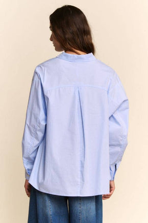 Plus Cream Blouse Long Sleeve Shirt