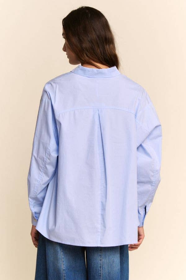 Plus Cream Blouse Long Sleeve Shirt