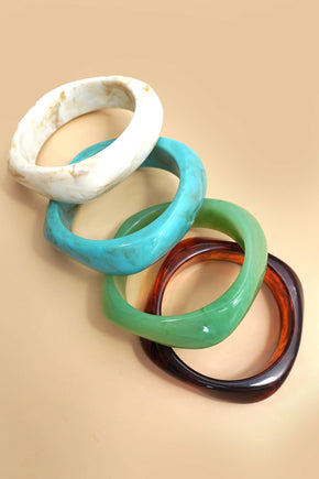 Tort Irregular Square Shape Bangle