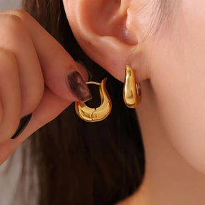 Gold U Hoop Earring