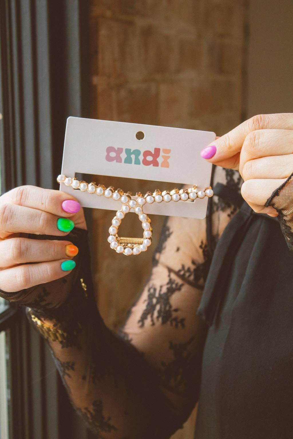 Pearl Swirl Claw Clip