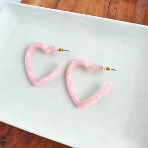 Pink Heart Hoops