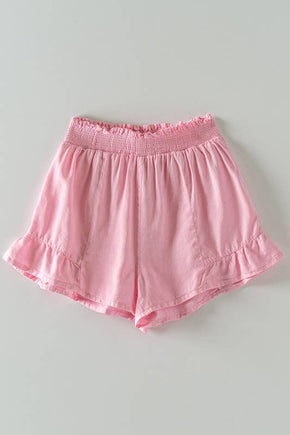 Pink Ruffle Shorts