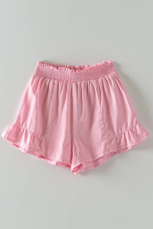 Pink Ruffle Shorts