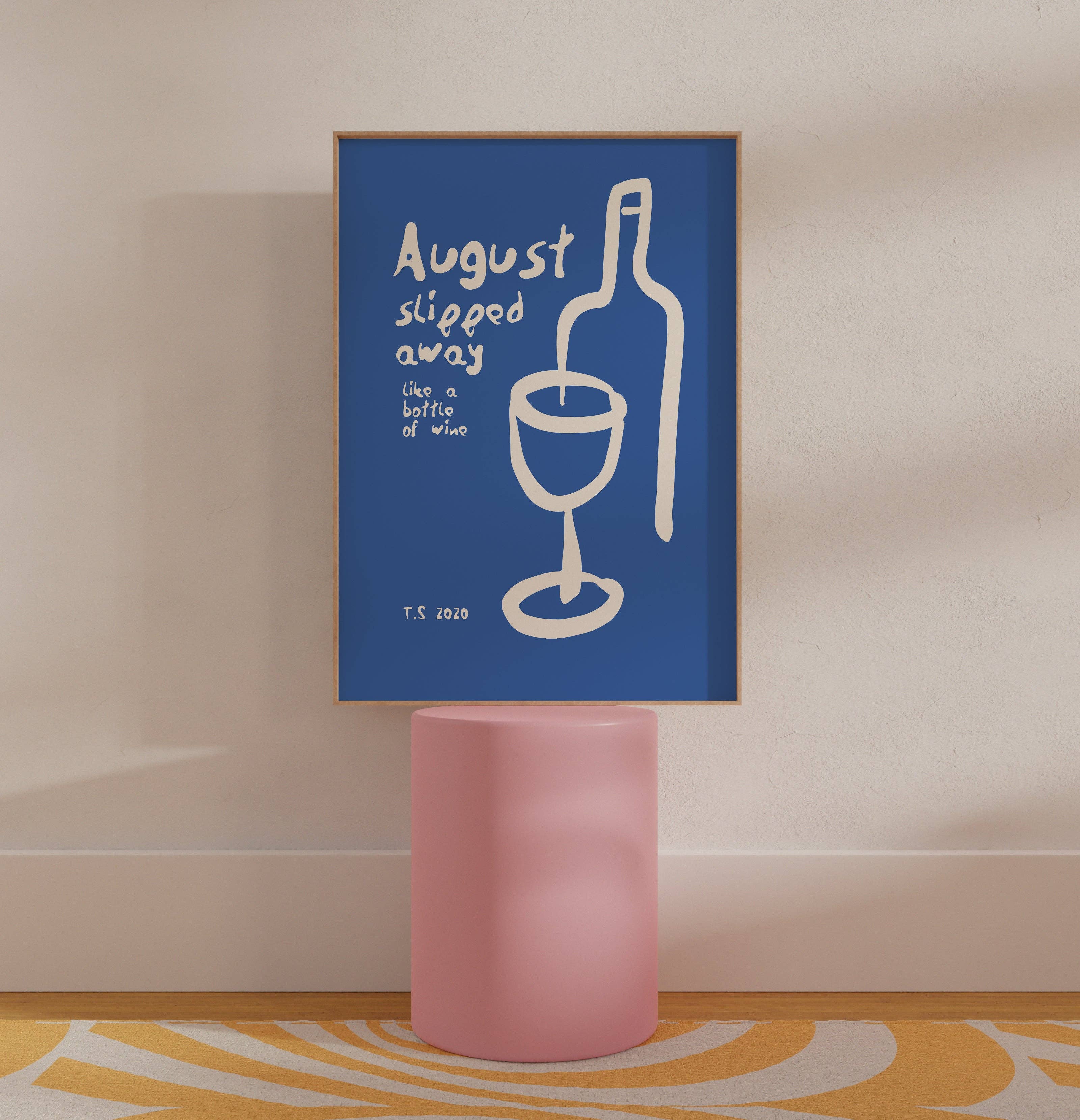 "August Sipped Away" Lyrics Print