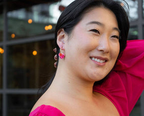 Tickled Pink Sweetheart Hoops