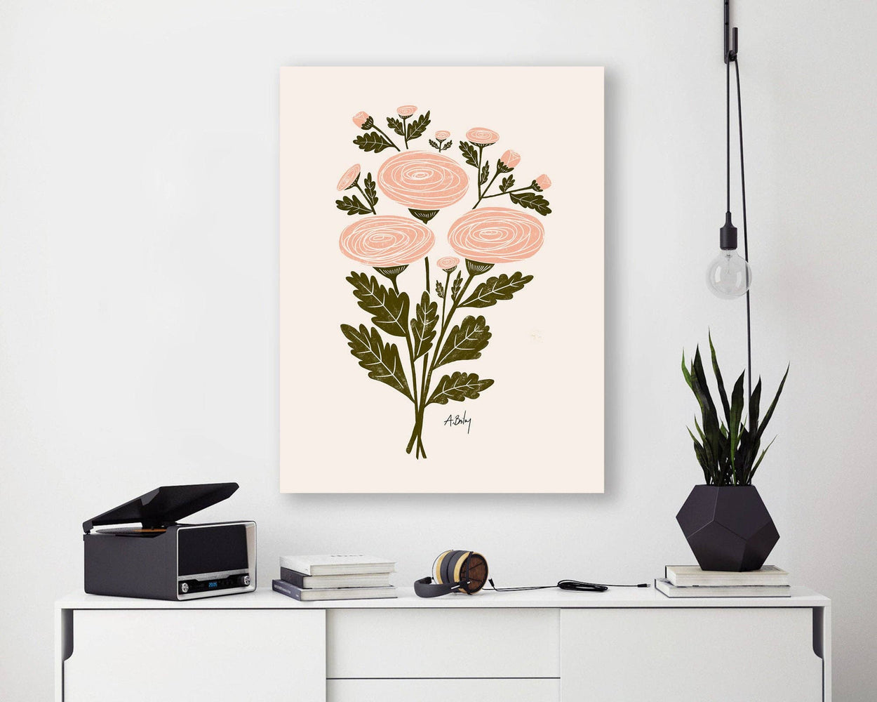 Ranunculus Bouquet - Floral Illustration Print