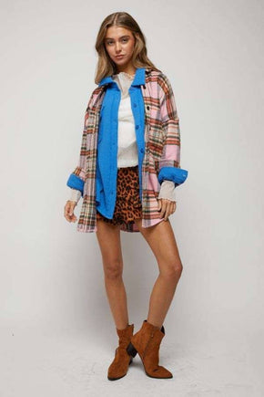 Pink Plus Plaid Button Down Shirt