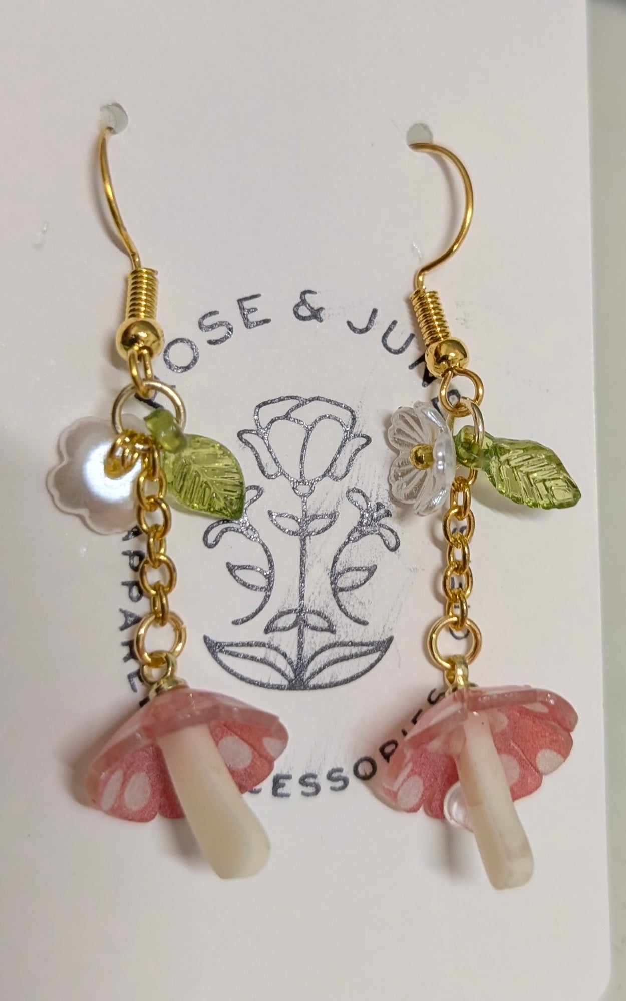 Mushroom & Flower Dangle