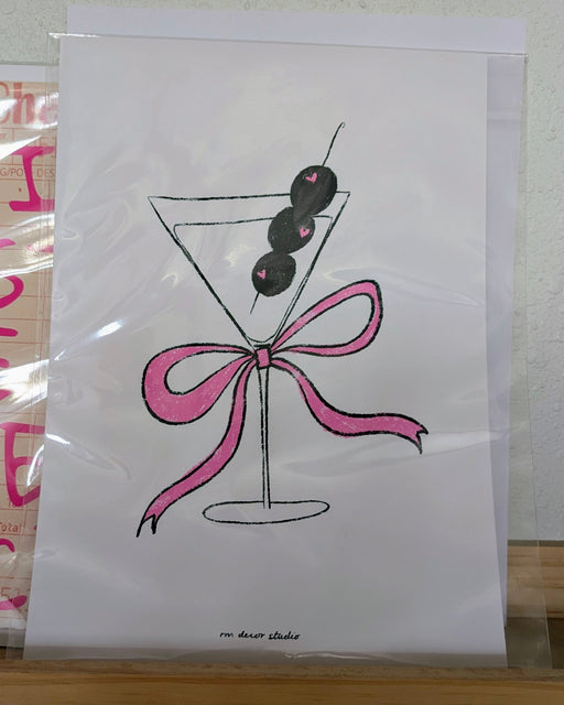 Martini Bow Art Print