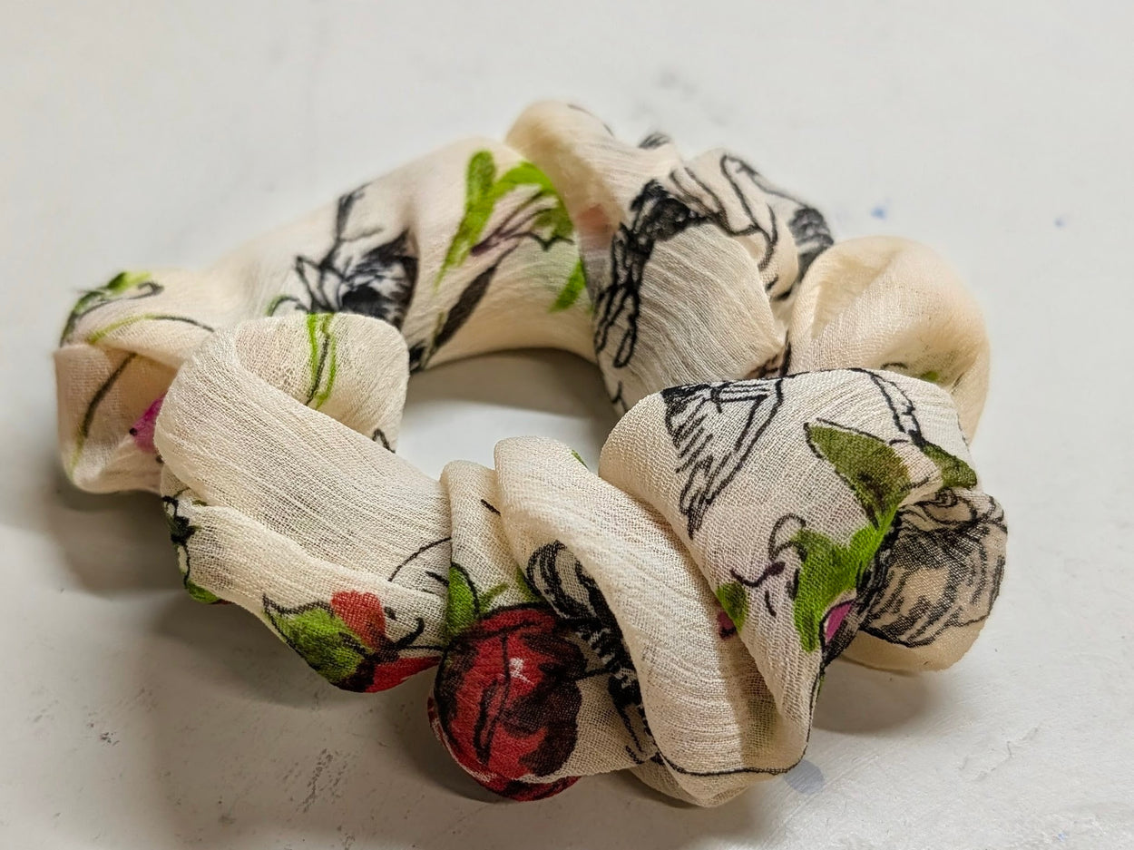 Rose Hair Scrunchie