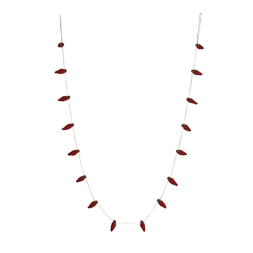 Red Wool Felt String Light Garland